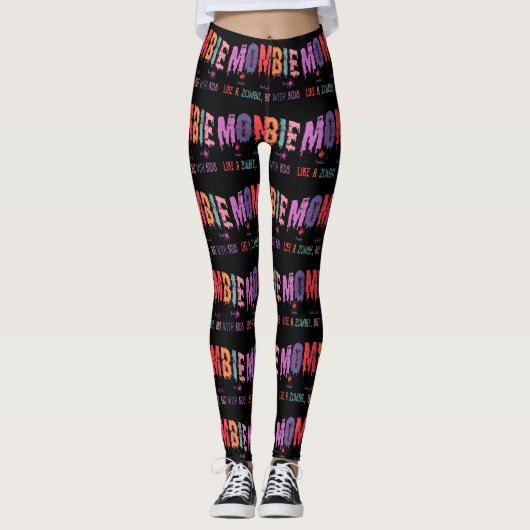 Zombie met Kinder vrouwen Leggings (Voorkant)