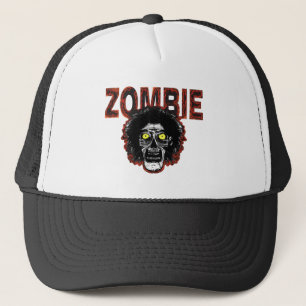 ZOMBIE met kop zwart/Oranje Trucker Pet