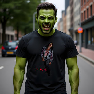 Zombie met Quote "I'm fine" T-shirt
