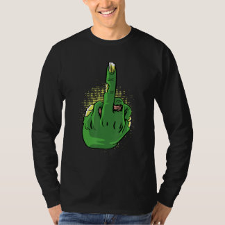 Zombie Middelvinger Dappere Persoon T-shirt
