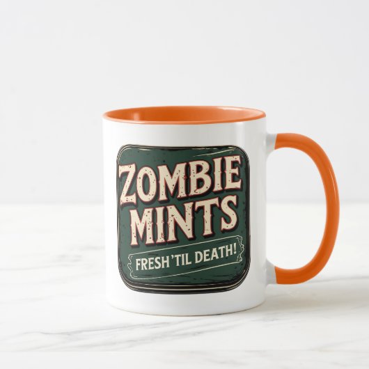 Zombie Mints Vers Fris Tot de Dood Retro Horror Mok (Rechts)