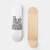 Zombie mit Drache Bleistiftzeichnung Persoonlijk Skateboard (Voorkant)