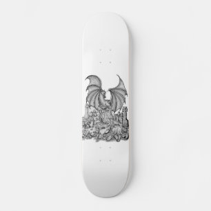 Zombie mit Drache Bleistiftzeichnung Persoonlijk Skateboard
