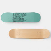 Zombie mit Drache Skateboard (Horizontaal)