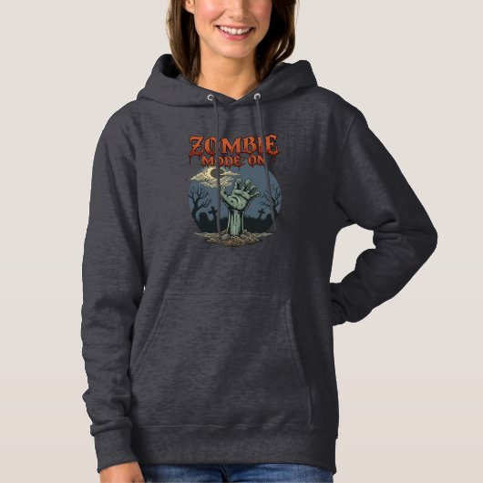 Zombie Modus Halloween Hand Maan Kerkhof_1 Hoodie (Voorkant)