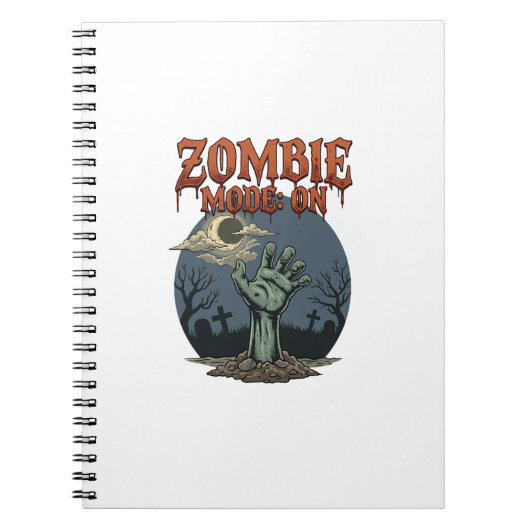 Zombie Modus Halloween Hand Maan Kerkhof_1 Notitieboek (Voorkant)