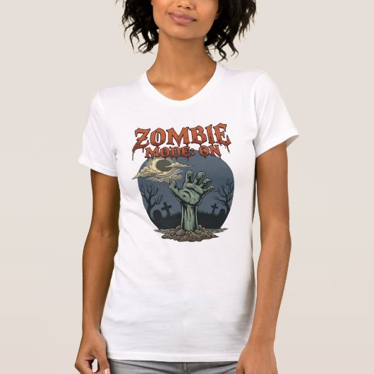 Zombie Modus Halloween Hand Maan Kerkhof_1 T-shirt (Voorkant)