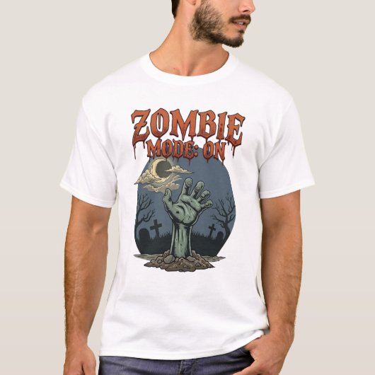 Zombie Modus Halloween Hand Maan Kerkhof_1 T-shirt (Voorkant)