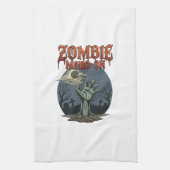 Zombie Modus Halloween Hand Maan Kerkhof_1 Theedoek (Verticaal)
