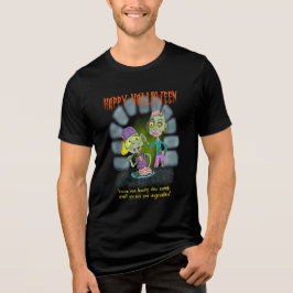 Zombie moeder en zoon Halloween Tri-Blend Shirt