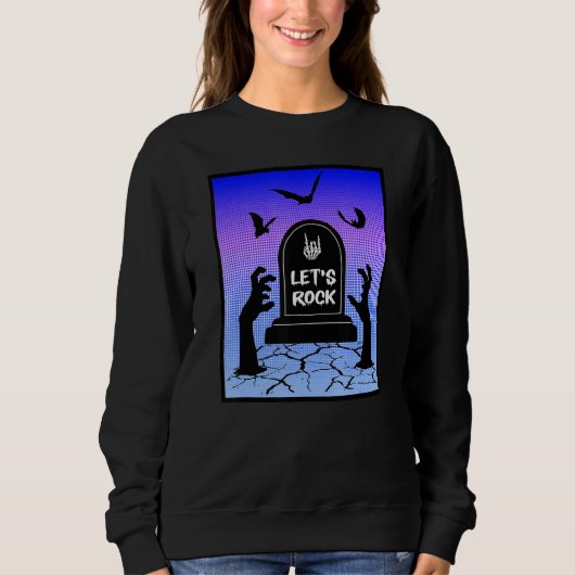 Zombie moet Halloween-ongedierte-ontwerp rocken Trui (Voorkant)