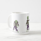 Zombie-Mok met 8 bits Pixel Art Koffiemok (Voorkant links)