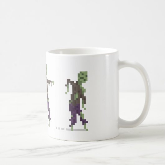 Zombie-Mok met 8 bits Pixel Art Koffiemok (Rechts)