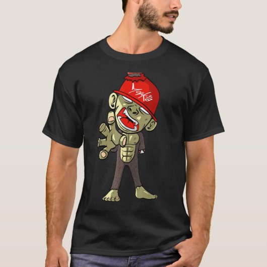Zombie Monkey Horror Scary Halloween T-shirt (Voorkant)