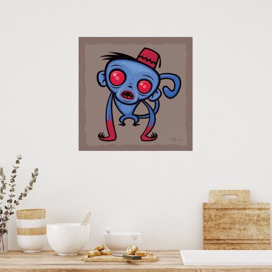 Zombie Monkey Poster (Keuken)