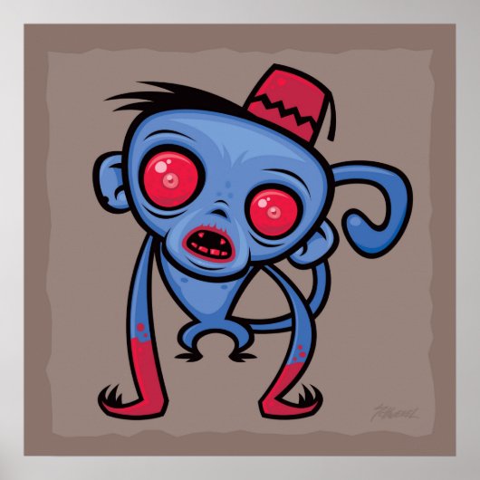 Zombie Monkey Poster (Voorkant)