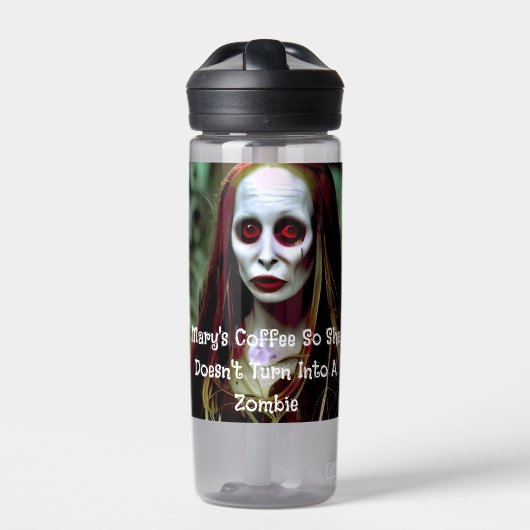 Zombie Monogram Waterfles (Voorkant)