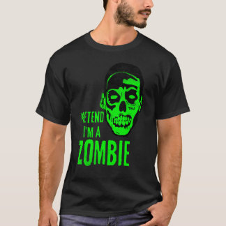 Zombie Monster Gezicht Schrik Halloween T-shirt
