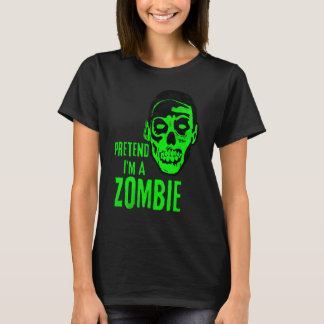 Zombie Monster Gezicht Schrik Halloween T-shirt