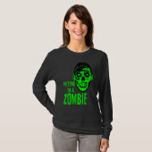 Zombie Monster Gezicht Schrik Halloween T-shirt (Voorkant volledig)