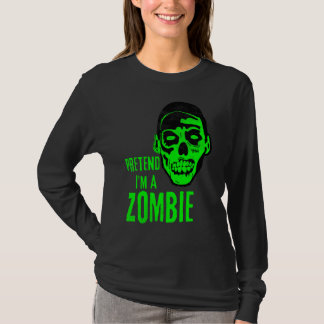 Zombie Monster Gezicht Schrik Halloween T-shirt