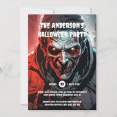 Zombie monster Halloween verjaardagsfeestje volwas Kaart (Voorkant)