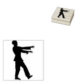 Zombie monster silhouet art stempel (Gestempeld)