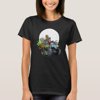 Zombie Monster Truck  Eng Halloween Griezelijk Kin T-shirt
