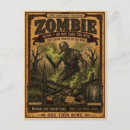 Zombie, Monster uit het Vintage Circus Briefkaart