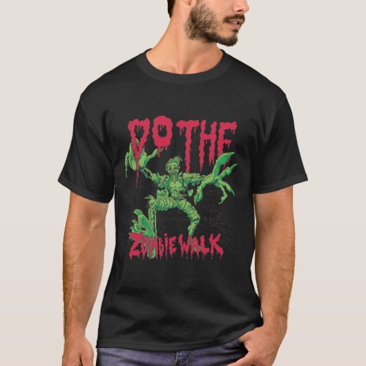 Zombie Monster Walking T-shirt (Voorkant)