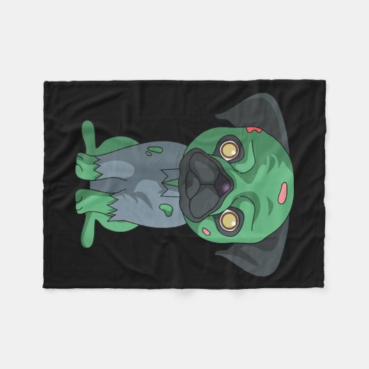 Zombie Mops Fleece Deken (Voorkant (Horizontaal))