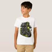 Zombie Motorrijder Motorfiets T-shirt (Voorkant volledig)