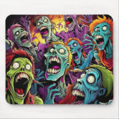 Zombie Mouse Pad – Spooky Horror Desk Accessory Muismat (Voorkant)