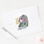 Zombie Music DJ Retro Halloween Party Ronde Sticker (Envelop)