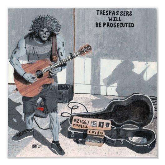 Zombie Muzikant Metaalmuziek Fantasy Foto afdrukke Foto Afdruk (Voorkant)