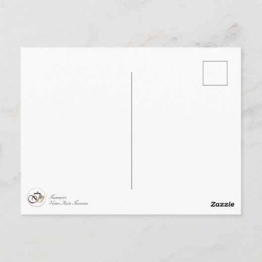 Zombie Nathaniel Briefkaart (Achterkant)