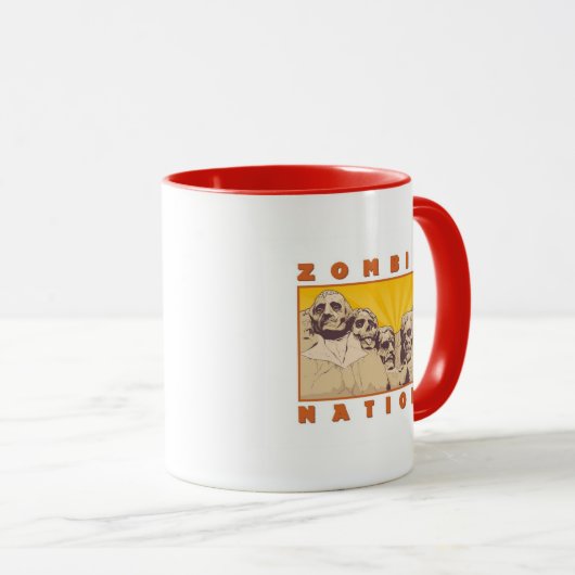Zombie Nation Coffee Mok—Nerdtastische Design Mok (Voorkant rechts)