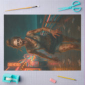 Zombie Neon Boardwalk | Gothic Undead Halloween Tissuepapier (Craft)