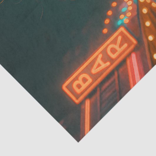 Zombie Neon Boardwalk | Gothic Undead Halloween Tissuepapier (Detail)