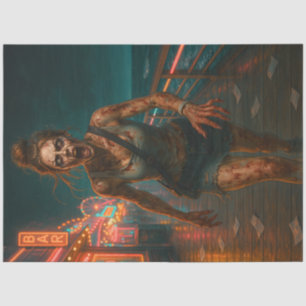 Zombie Neon Boardwalk   Gothic Undead Halloween Tissuepapier