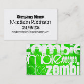 Zombie; Neon Green Stripes Visitekaartje (Voorkant / Achterkant)