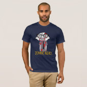 Zombie Nerd. Bella Canvas Dark T-shirt (Voorkant volledig)