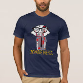 Zombie Nerd. Bella Canvas Dark T-shirt (Voorkant)