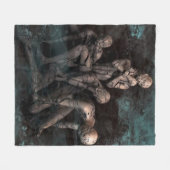 Zombie Night beroemd gemaakt door Creepy Fleece Deken (Voorkant (Horizontaal))
