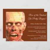 Zombie Night | Halloween kostuum party uitnodiging (Voorkant / Achterkant)