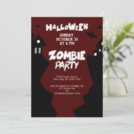 Zombie Night Party , Halloween Celebration Oktober Kaart