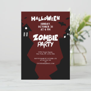 Zombie Night Party , Halloween Celebration Oktober Kaart