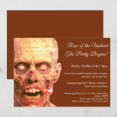 Zombie Night | Uitnodiging Halloween Costume Feest (Voorkant / Achterkant)