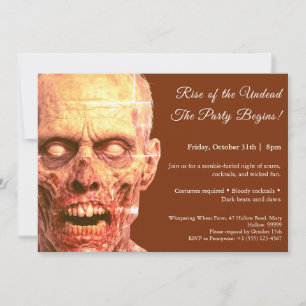 Zombie Night Uitnodiging Halloween Costume Feest