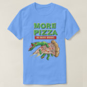 Zombie nog meer Pizza geen breinen meer Pizza grap T-shirt (Design voorkant)